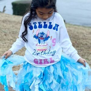 STITCH BDAY GIRL CUSTOMIZED SHIRT NEW
